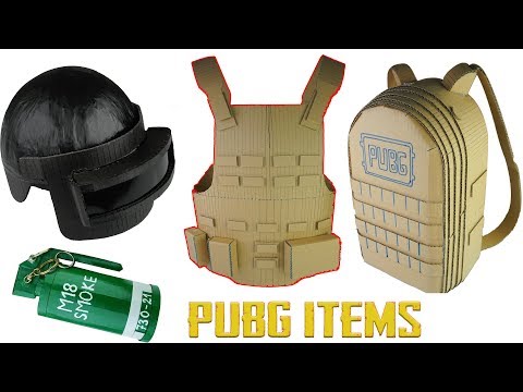 How to make PUBG ITEMS Compilation Level 3 Helmet, Smoke Bomb, Lvl 3 Military Vest, Lvl3 Backpack