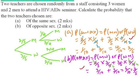 2005  KCSE MATHS PAPER 2 NO 8 ON PROBABILITY