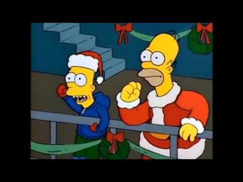 Homer e Bart Simpson adottano Il piccolo aiutante di Babbo Natale
