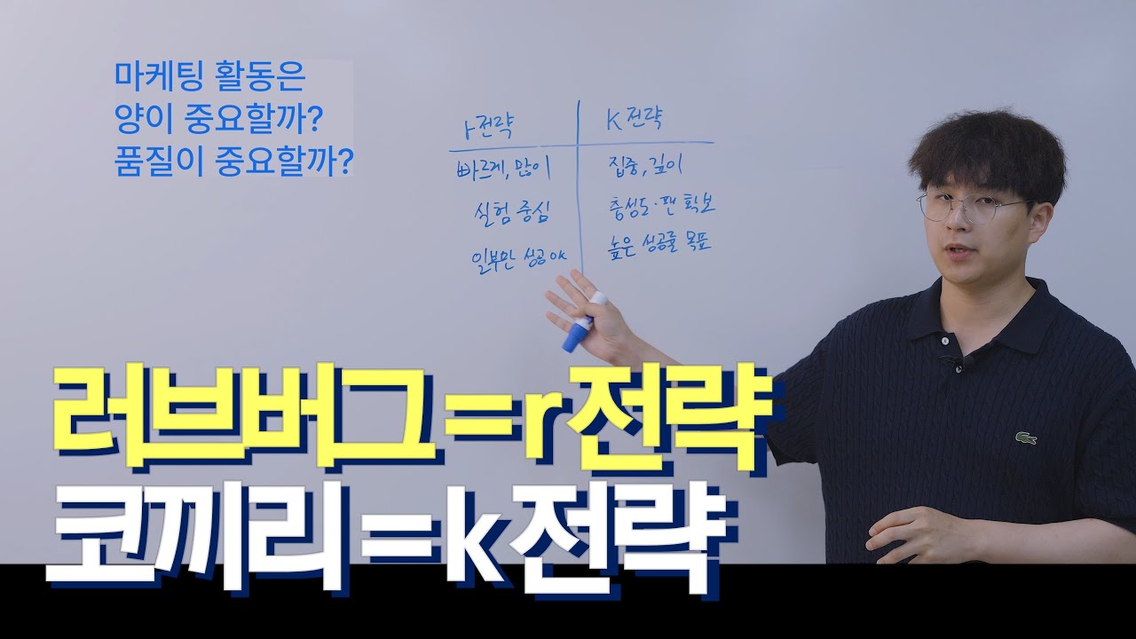 ⁣마케팅은 양이 중요할까, 질이 중요할까? (r전략과 k전략)
