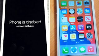 iPhone Disabled Connect To iTunes iPhone 11, X, SE, 8 Plus, 8, 7 Plus, 7, 6S, 6, 5S, 5 & Earlier