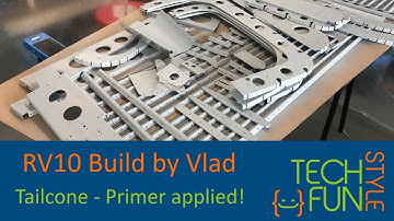 RV-10 - Tailcone assembly. Priming completed.