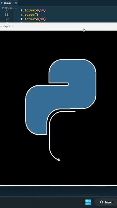 Draw Python logo using Python Turtle | Python Turtle | #python #coding ...