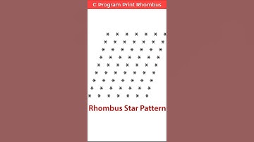 C Program Print Rhombus Star Pattern #shorts