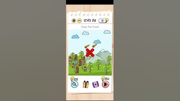 Brain test level 258 Save the town Walkthrough