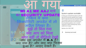 Mi A1 March and April stable 9.5.9.0 update android Oreo 8.0 roll out all user |  By tech 4 tech