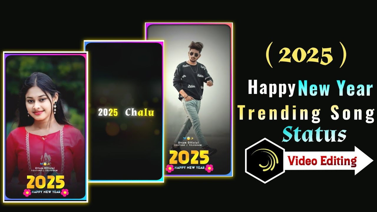 😍Happy New Year Trending Status Video Editing Alight Motion Happy New ...
