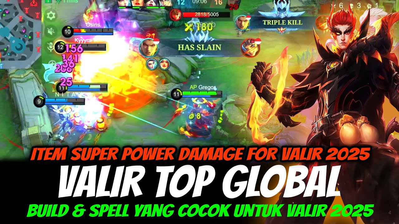 TOP GLOBAL VALIR ❗ 19 KILLS DAMAGE SUPER POWER ~MLBB