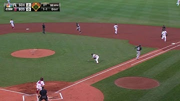 CWS@BOS: Fielding error allows Melky to score