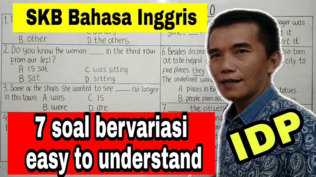 Soal Bahasa  Inggris  SKB Guru Bahasa Inggris  IDP YouTube