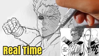 How to Draw GAROU Tries to Kill SAITAMA - ONE PUNCH MAN S3