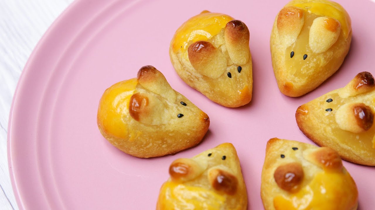 栗きんとんで ねずみのスイートポテト 干支モチーフが可愛い Mashed Sweet Potato And Chestnut Mice Youtube
