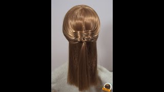 Half Up Hairstyle for short hair.