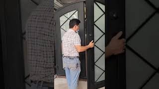 High insulation thermal break wrought iron doors with top quality hardware
