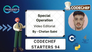 Special Operation | Starters 94 | CodeChef | DCC NIT-A