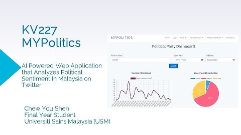 MYPolitics - AI Powered Web Application that Analyzes Political Sentiment In Malaysia on Twitter