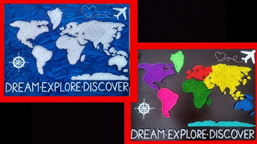 World Map: String Art