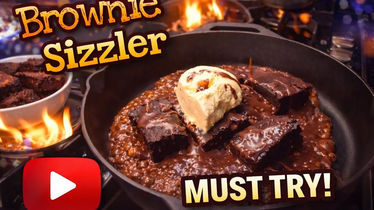 Choclate Brownie Sizzling Recipe | Choclate lava | Full Brownie Recipe 