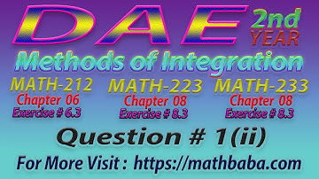 DAE 2nd year Methods of Integration Question 01 Part 02