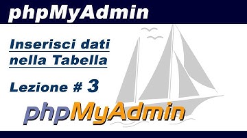 PhpMyAdmin in 1 ora. Lezione #3 -  Inserire dati nella tabella MySql con phpMyAdmin