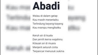 Saleem & Iklim - Abadi (lirik)