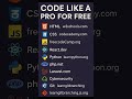 learn #programming for free. #programer #education #softwaredevelopment #webdevelopment #laravel