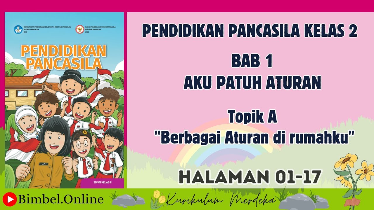 Pendidikan Pancasila Kelas 2 Bab 1 Topik A : Berbagai Aturan di Rumahku - Halaman 01-17 