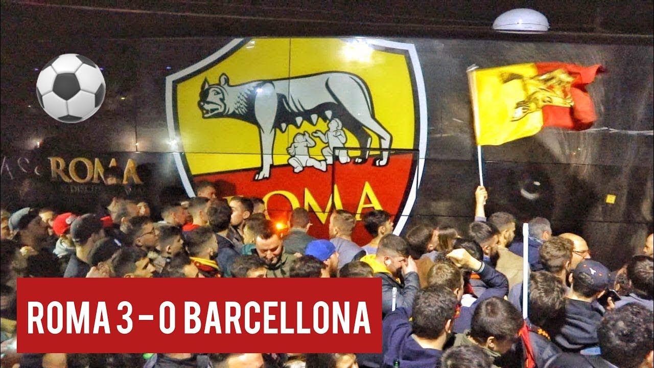 TIFOSI IN DELIRIO A TRIGORIA • Roma - Barcellona [