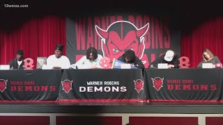 Warner Robins athletes commit to play sports with schools at the next level on National Signing Day