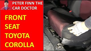 How to replace front SEAT Toyota Corolla Years 1995 to 2022