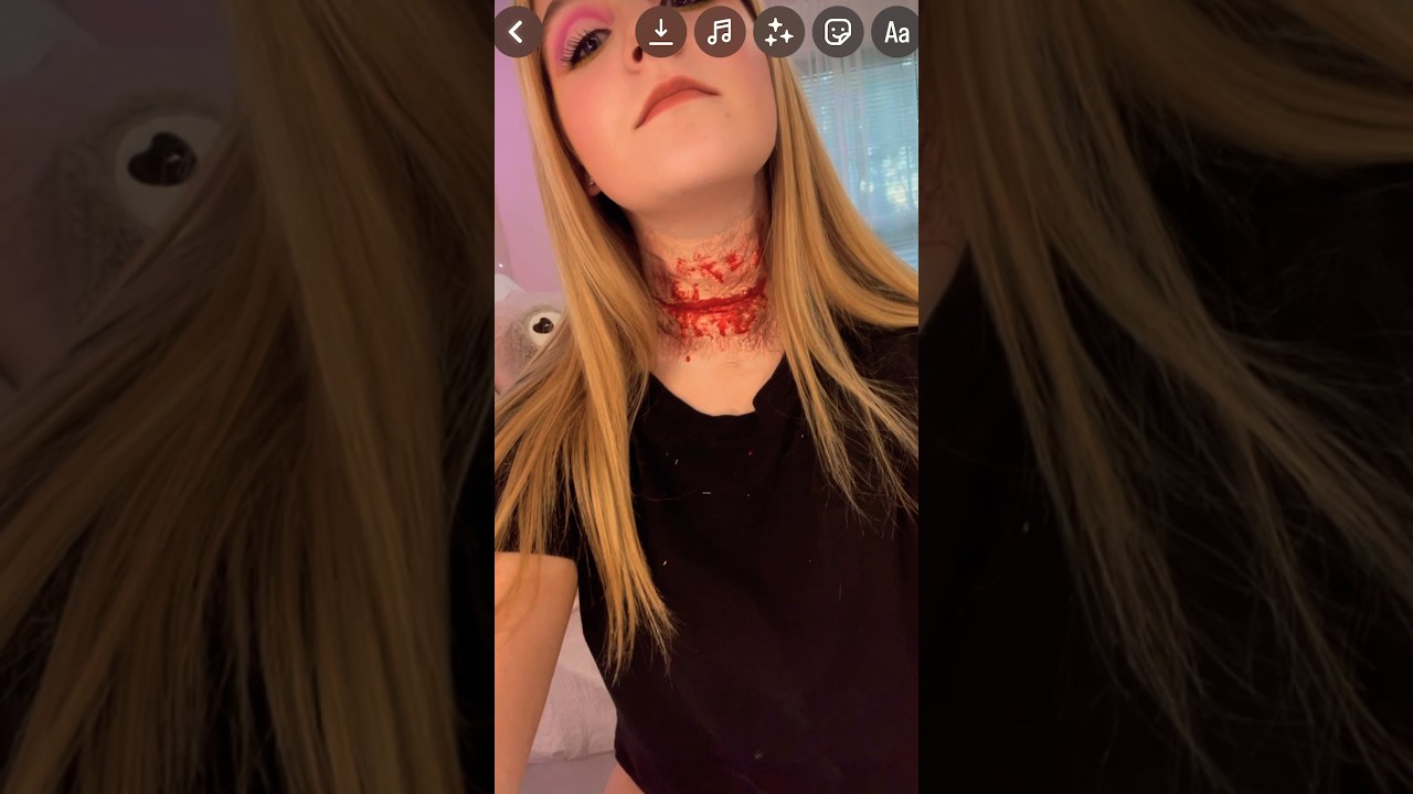 Slit throat sfx makeup look