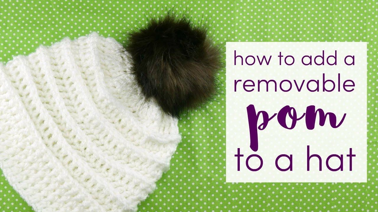 How I make a Button Pompom on my Hat ❤ TUTORIAL ❤ knitting ILove