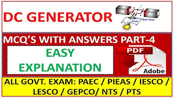MCQ’S ON DC GENERATOR  |PART-4|