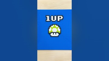 1Up Mushroom #supermario #lego #stopmotion #pixelart