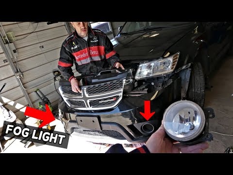 DODGE JOURNEY FOG LIGHT ASSEMBLY REMOVAL REPLACEMENT. FIAT FREEMONT