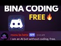 Discord AI bot Without coding simple 24/7 | How to make dc bot | Discord developer portal 