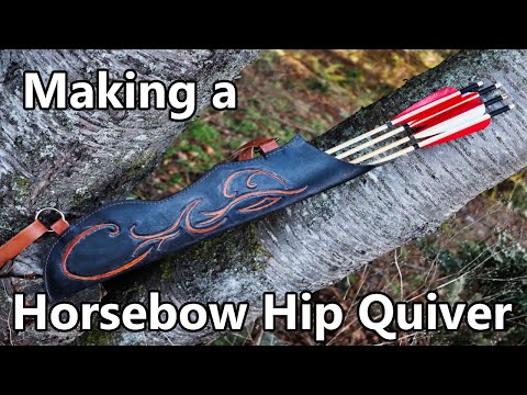 How To Make A LEATHER Horsebow HIP QUIVER DIY