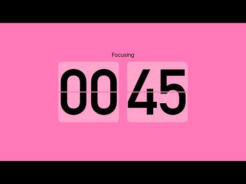 45 second countdown, Timer & alarm flip clock.