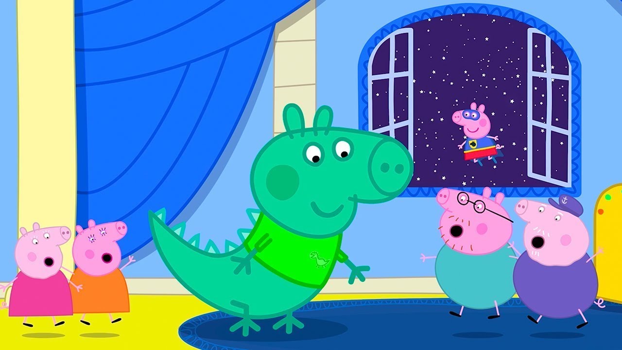 Dino George's Bedtime Story 🐷 🦖 Playtime With Peppa