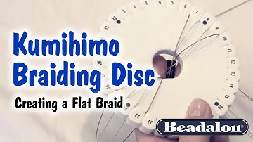 Kumihimo Braiding Disc - Creating a Flat Braid