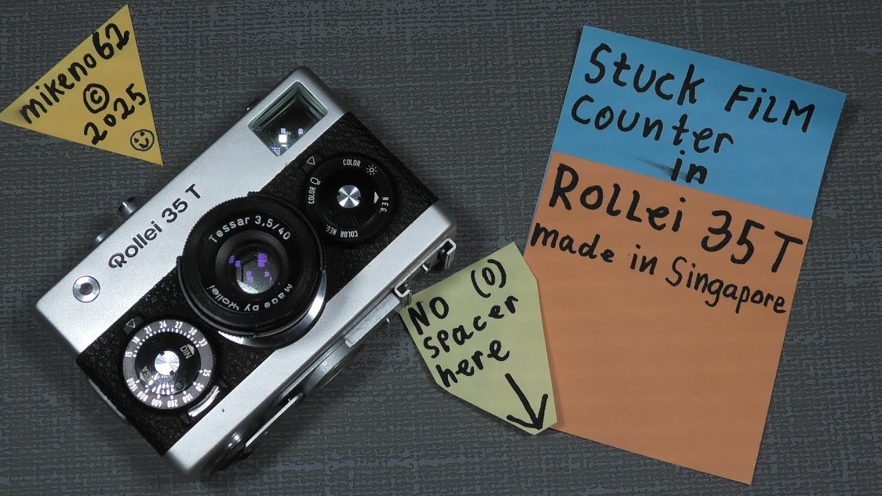 Stuck Film counter in Rollei 35 T Made in Singapore - YouTube