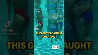 Boyfriend caught cheating and touching another girl inside a swimming pool😞