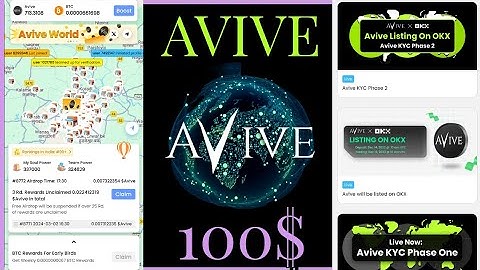 Avive World 🌎 Avive mining ⛏️ app New Update Avive Coin Listing on OKX Exchange Binance Exchange