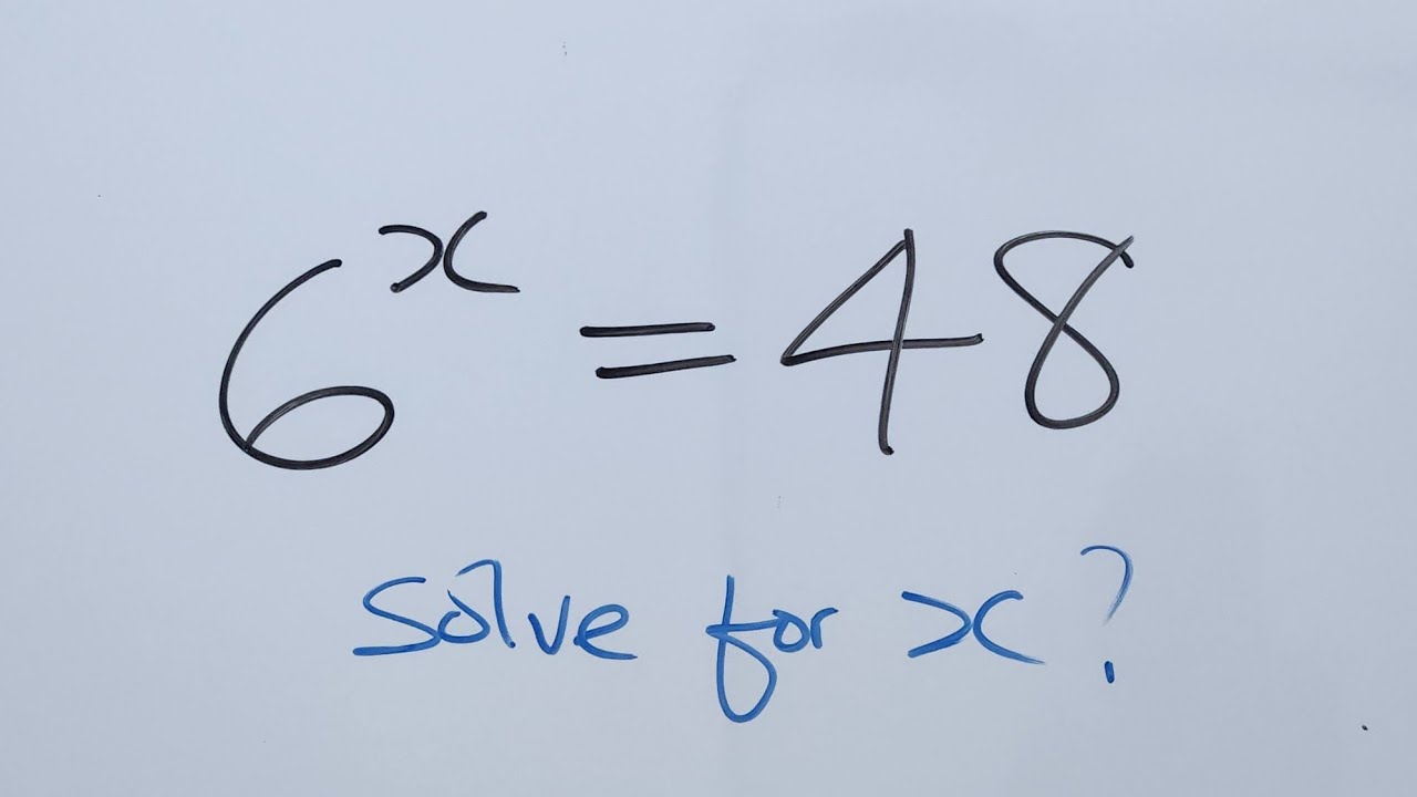 A Nice Exponential Equation | Can you solve this ? | A nice algebraic ...
