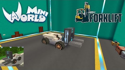 Mini world block Art - Working Forklift