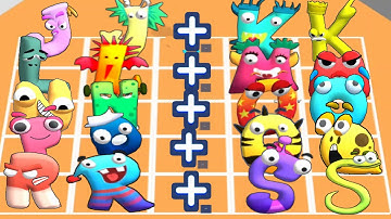 Alphabet Run ABC Letter Go New Update, vs  Merge Snake 🐍 Gun Run Max Level Gameplay