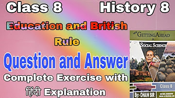 💥Answer Key💥Class 8| History 8| Education and British Rule| New Getting Ahead in Social Science|