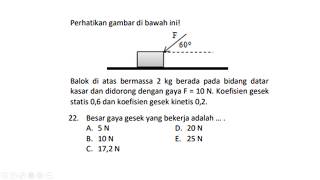 Contoh Soal 3 Fisika SBMPTN (Dinamika Gerak)