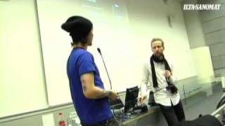 Ville Valo's lecture at the University of Helsinki(Finland) 14.01.2009
