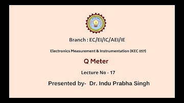 Electronics Measurement & Instrumentation | Q Meter | AKTU Digital Education